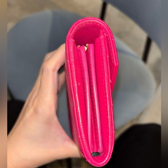 YVES ST LAURENT CHEVRON LONG WALLET - Picture 6 of 14